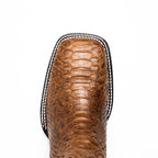 MISSOURI Genuine Snake Skin Cowboy Boot from the Western Collection Cognac