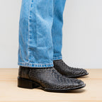 Marco Di Milano Genuine Snake Skin Cowboy Boot Missouri Stone White