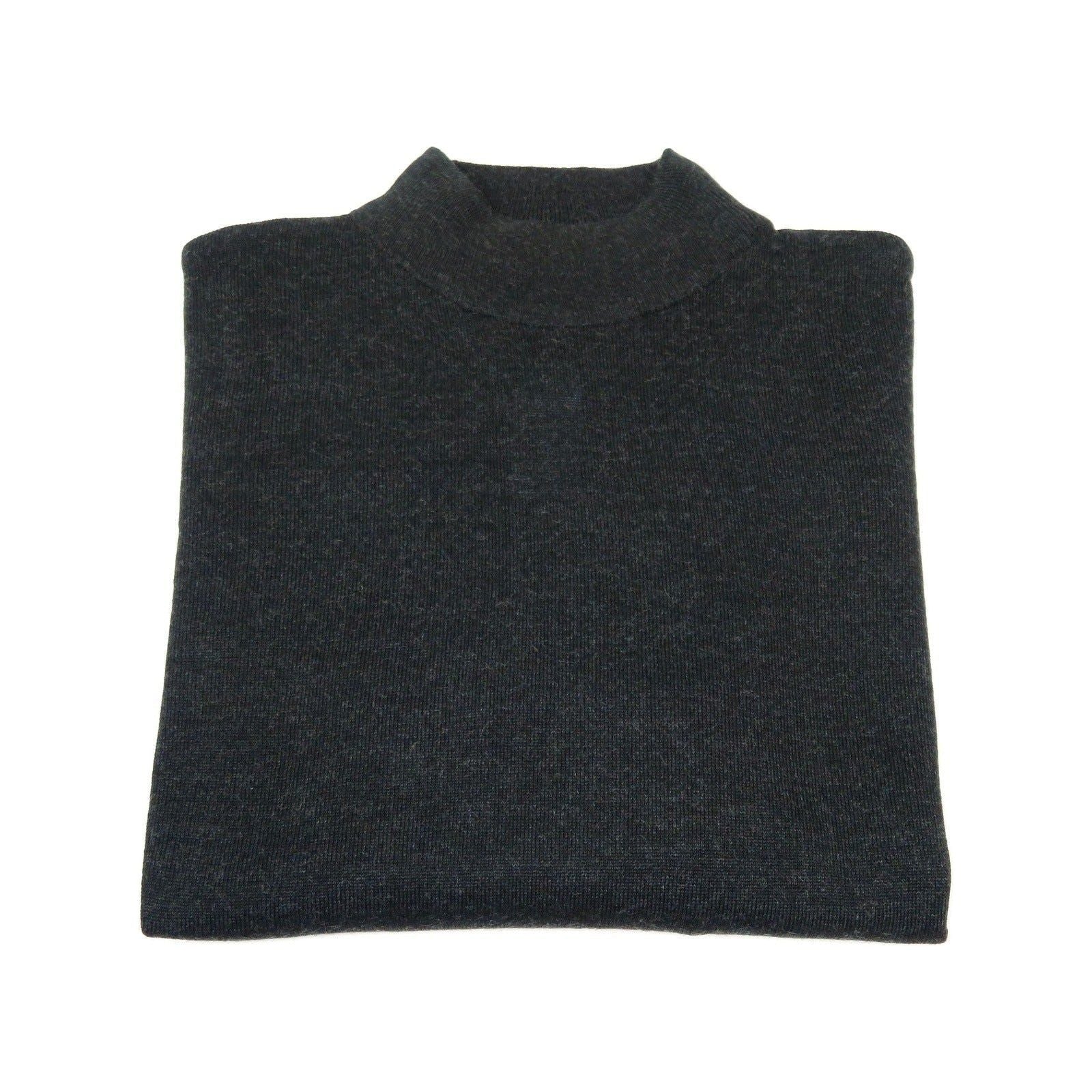 Mock Neck Merinos Wool Sweater PRINCELY From Turkey Soft Knits 1011 - 00 Charcoal - J.Valintin Men's Wear Legend - 1011 - 00 - Charcoal - M