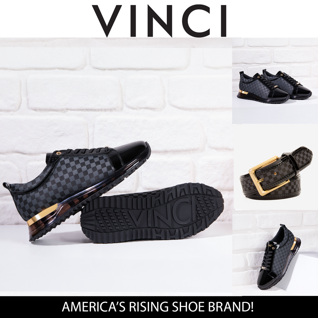 Vinci The Monte Carlo Black Checkered Men Sneaker Limited Edition