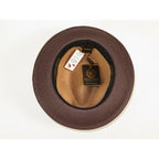 Men's Bruno Capelo 2-Tone Straw Fedora Hat MAYWOOD MY892 Camel/Brown