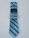 Men's  Nautica Tie and Hankie Set Woven Silky Feel #Nautica-7 Green Blue