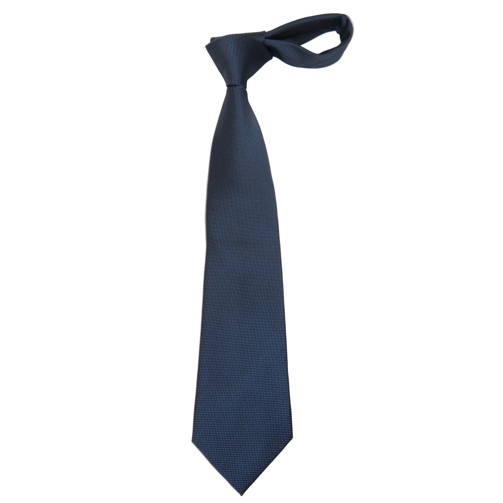 Men's Nautica Tie Woven Silky Feel #Nautica-9 Navy Blue Pin Dots