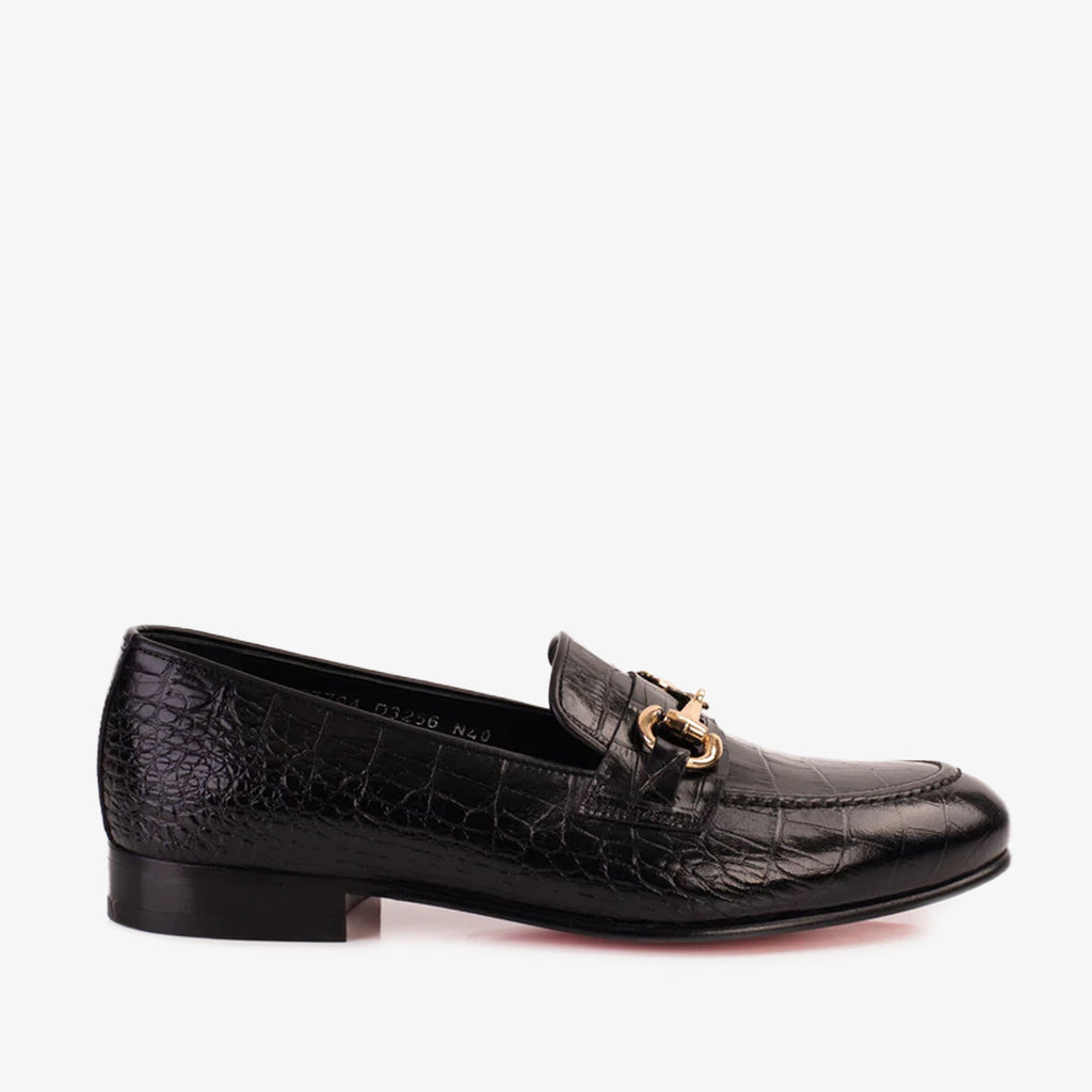 Vinci The Monaco Black Leather Men Shoe Bit Loafer