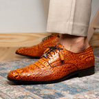 Marco Di Milano genuine Premium Nile Crocodile Skin Italian leather Nilo Brandy