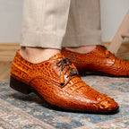 Marco Di Milano genuine Premium Nile Crocodile Skin Italian leather Nilo Brandy