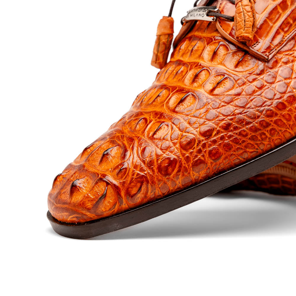 Marco Di Milano genuine Premium Nile Crocodile Skin Italian leather Nilo Brandy