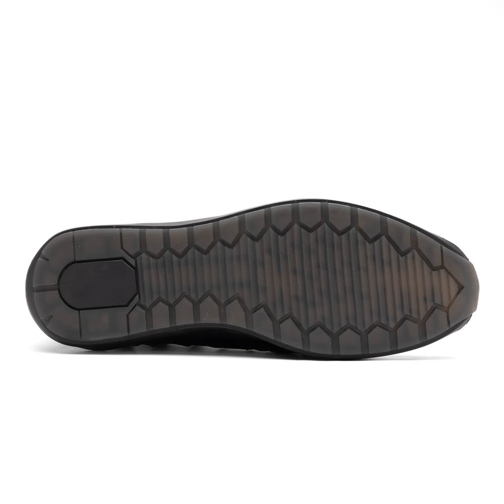 Nino Men'sGenuine Caiman Crocodile Fashion Sneaker  Black