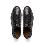 Nino Men'sGenuine Caiman Crocodile Fashion Sneaker  Black