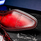 Marco Di Milano Genuine Pirarucu Exotic Lace-Up Olivieri Blackcherry