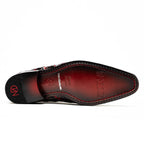 Marco Di Milano Genuine Pirarucu Exotic Lace-Up Olivieri Blackcherry