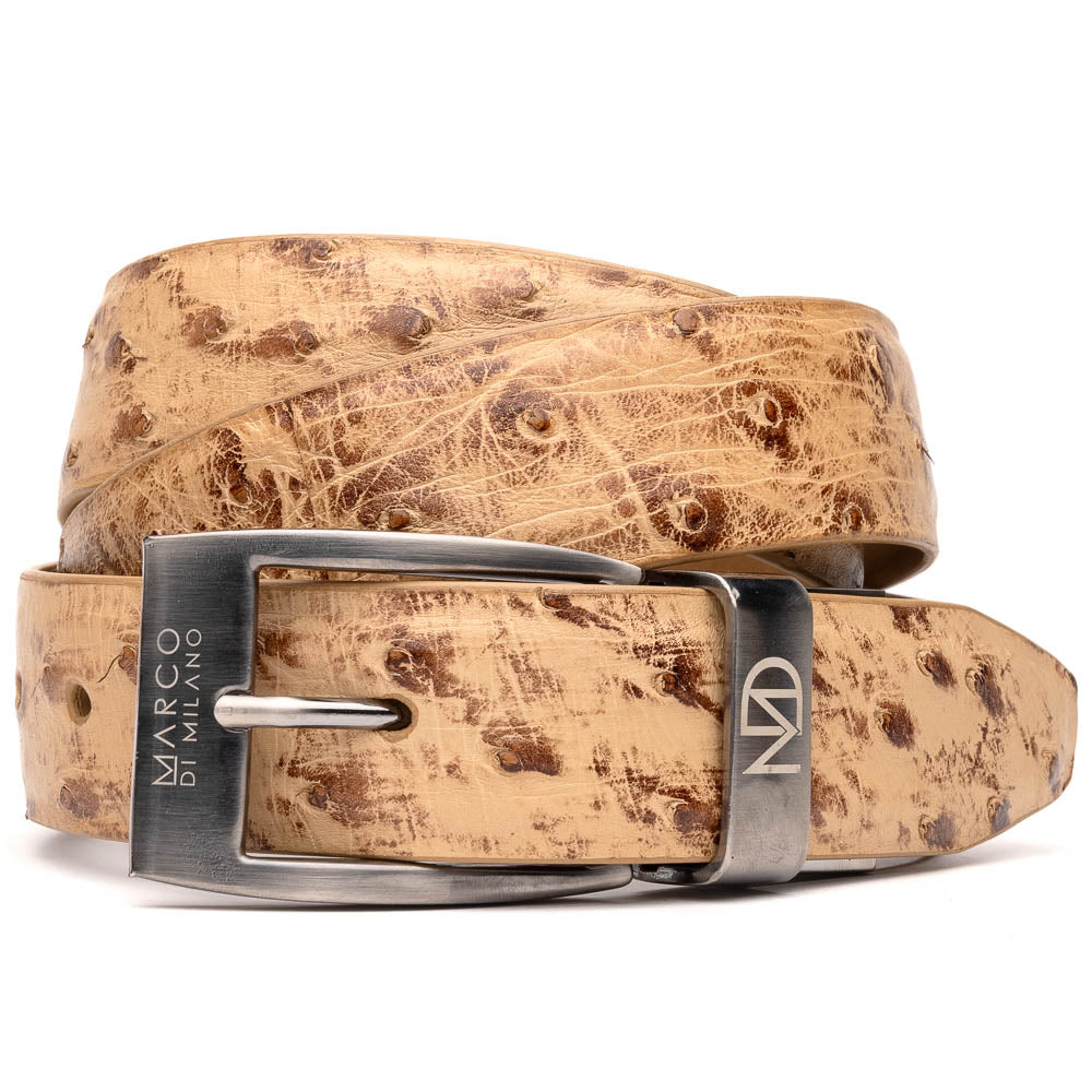 Domenico Genuine Exotic & Ostrich Belt Antique Orix
