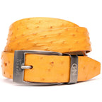 Domenico Genuine Exotic & Ostrich Belt Buttercup