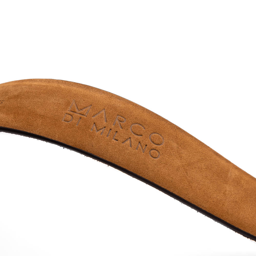 Domenico Genuine Exotic & Ostrich Belt Cognac
