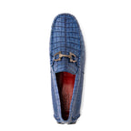 Parma Genuine Caiman Belly Slip On Loafers Blue Jeans