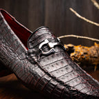 Parma Genuine Caiman Belly Slipon Loafer Blackcherry