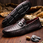 Parma Genuine Caiman Belly Slipon Loafer Blackcherry