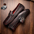 Parma Genuine Caiman Belly Slipon Loafer Blackcherry