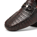 Parma Genuine Caiman Belly Slipon Loafer Blackcherry