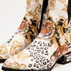 The Perugia Leather Pointy Toe Knee High Women Boot
