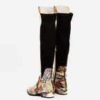 The Perugia Leather Pointy Toe Knee High Women Boot