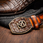 PHOENIX Genuine Caiman Belly Skin Cowboy Boot from the Western Collection Brown