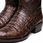 PHOENIX Genuine Caiman Belly Skin Cowboy Boot from the Western Collection Brown