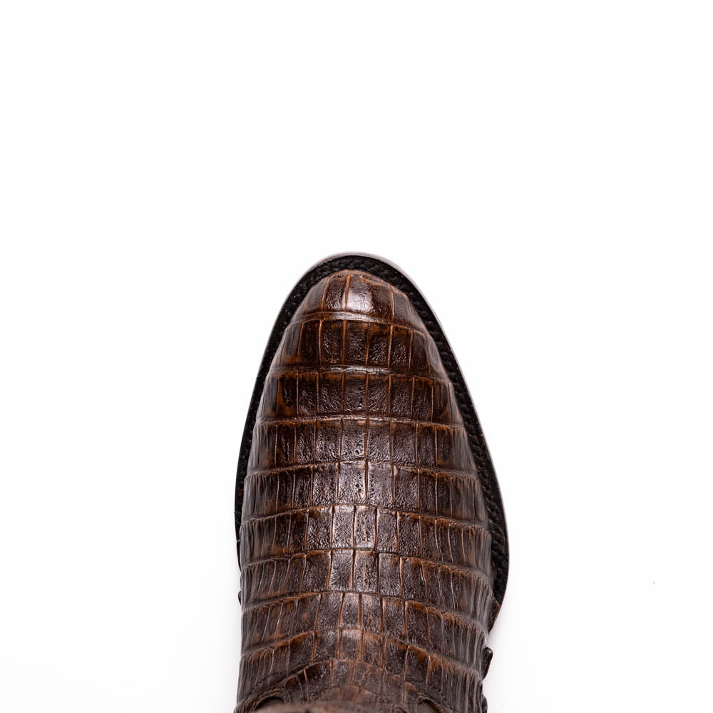 PHOENIX Genuine Caiman Belly Skin Cowboy Boot from the Western Collection Brown