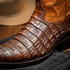 PHOENIX Genuine Caiman Belly Skin Cowboy Boot from the Western Collection Aged Maple