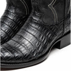 Marco Di Milano Genuine Caiman Belly Skin Cowboy Boot Phoenix Black