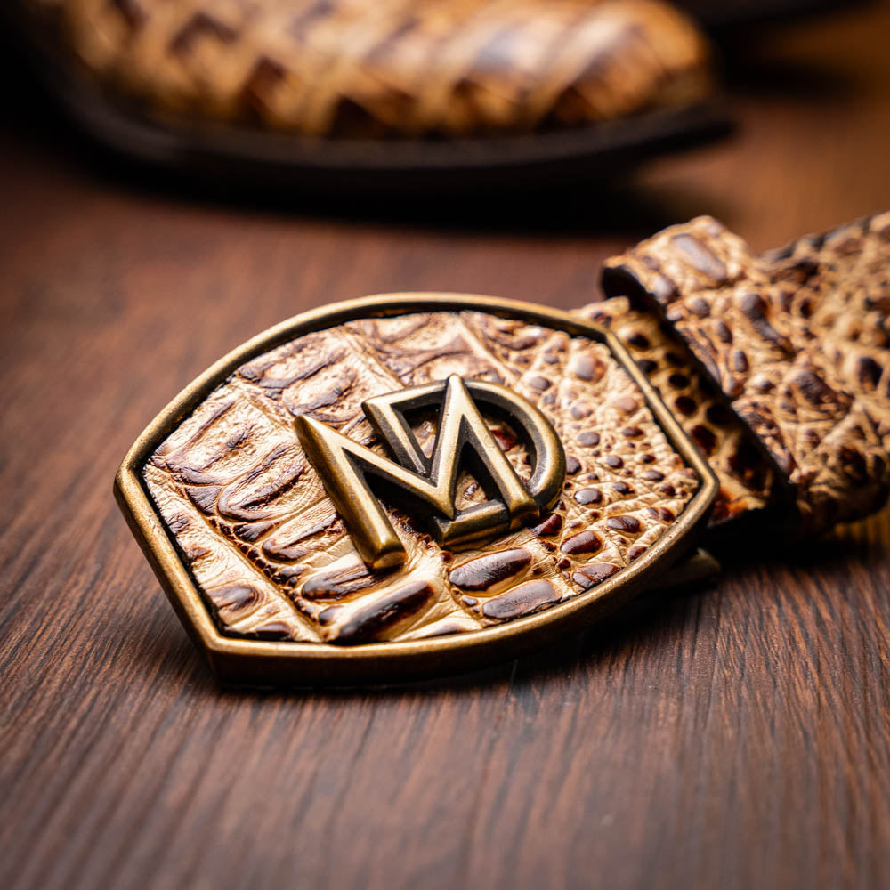 Marco Di Milano Genuine Caiman Belly Skin Cowboy Boot Phoenix Stone Orix