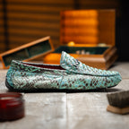 Python Original Skin Driver Shoes Pia Aqua