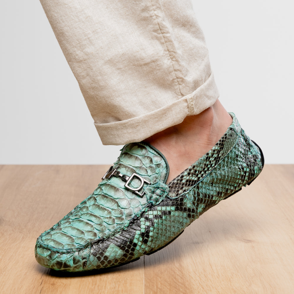 Python Original Skin Driver Shoes Pia Aqua