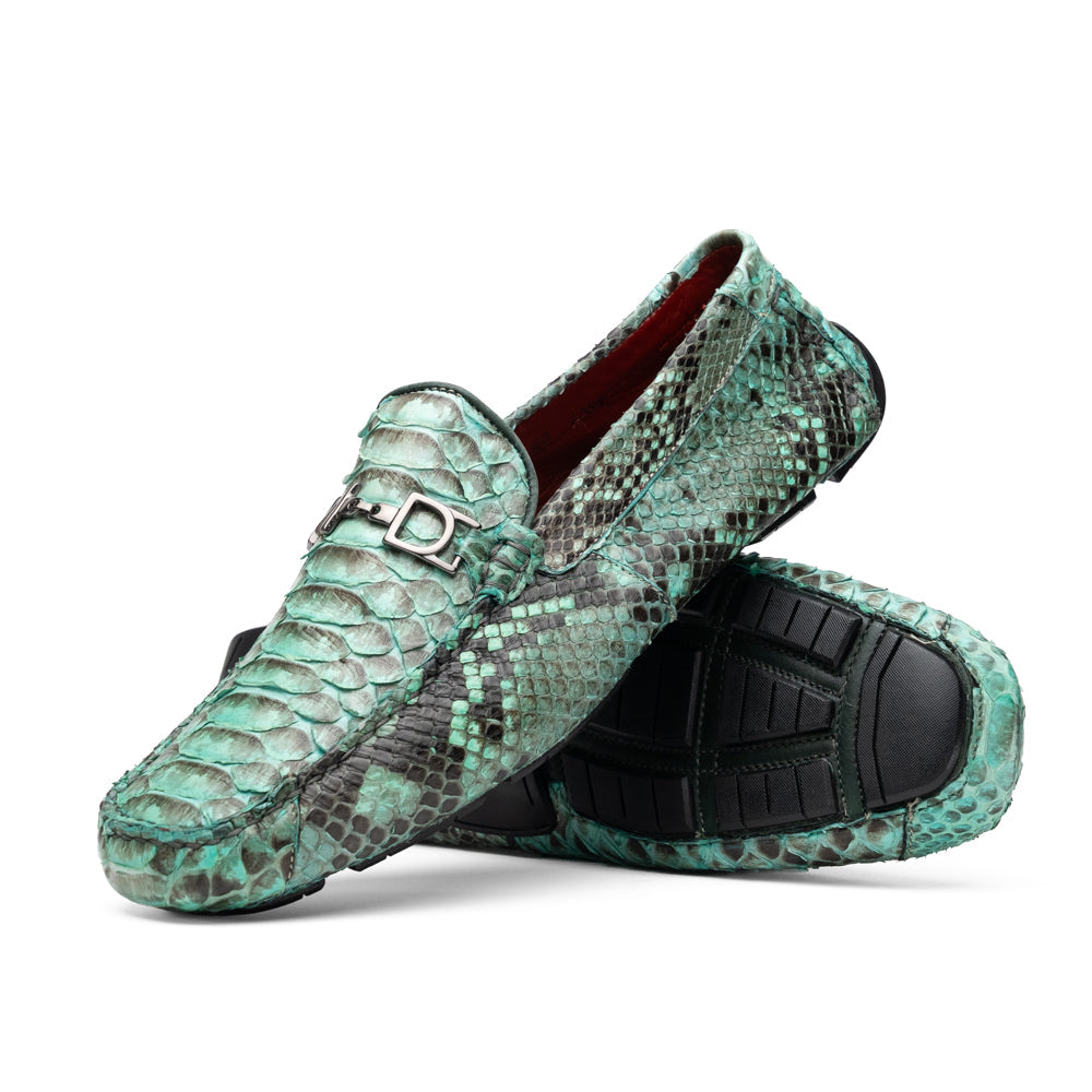 Python Original Skin Driver Shoes Pia Aqua