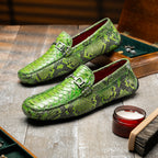 Python Original Skin Driver Shoes Pia Lemon Green