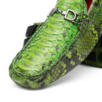 Python Original Skin Driver Shoes Pia Lemon Green