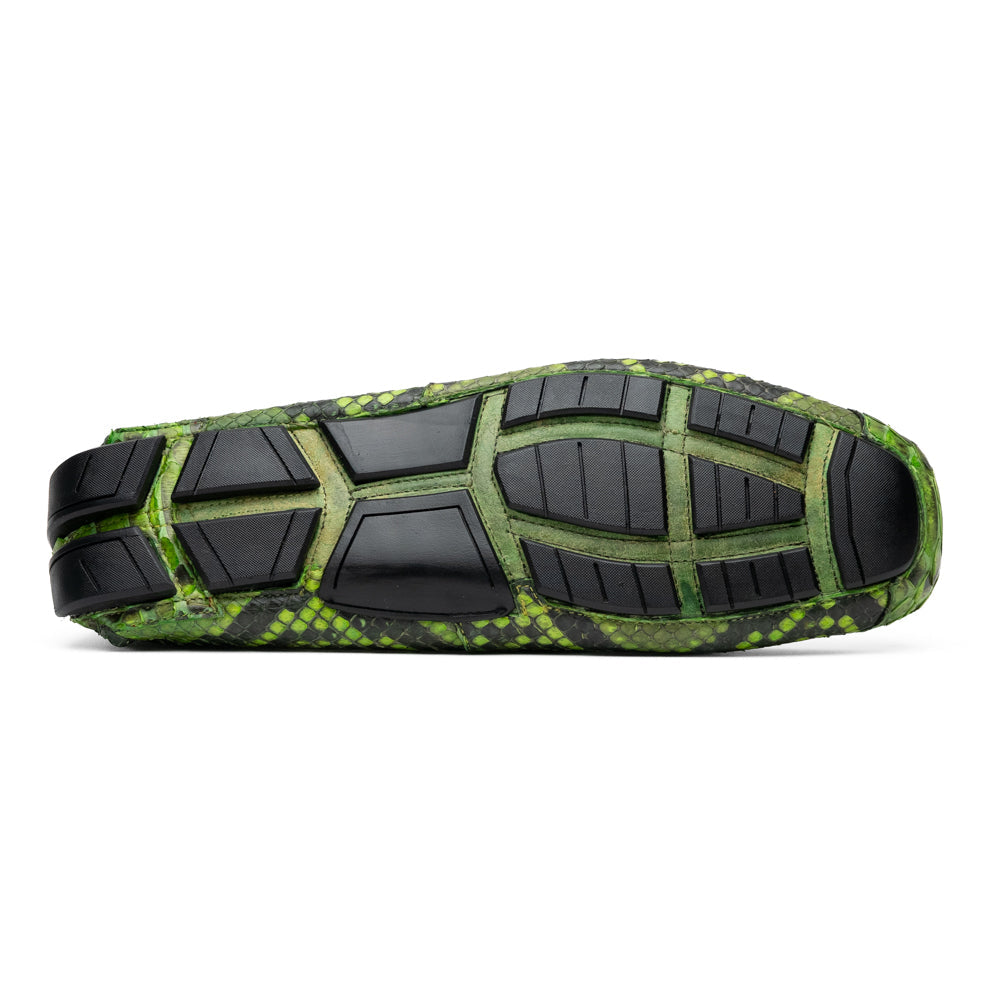 Python Original Skin Driver Shoes Pia Lemon Green