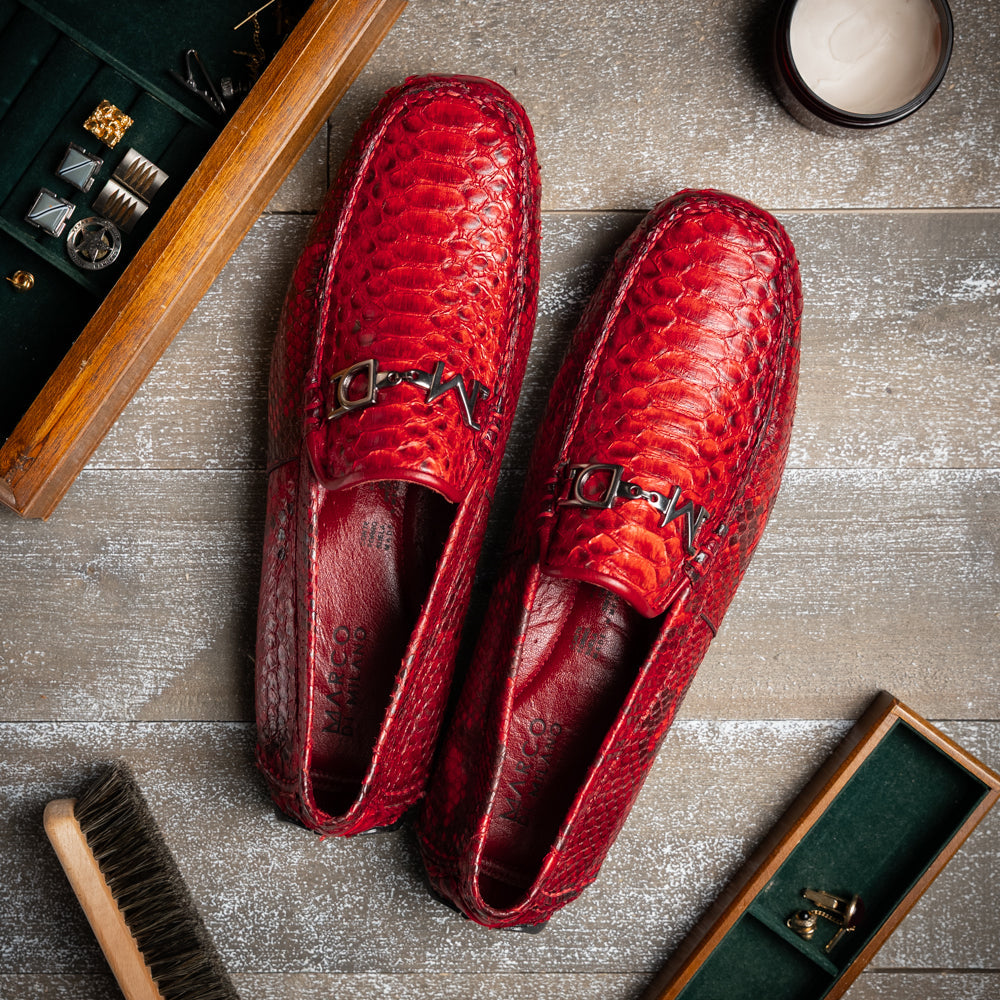 Python Original Skin Driver Shoe Pia Red