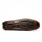 Marco Di Milano Snake Original Skin Driver Shoes Pia Cognac