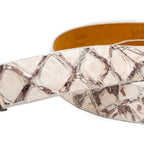 Olivieri Genuine Pirarucu Exotic Belt Newspaper Gray