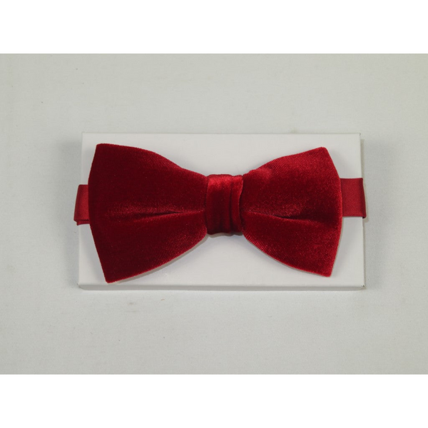 Men's Velvet Bow Tie by J.Valintin Collection #92486 Red Velvet