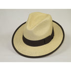 Men's Bruno Capelo Genuine Straw Hat Snap Brim Fedora PANAMA PM590 Natural