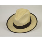 Men's Bruno Capelo Genuine Straw Hat Snap Brim Fedora PANAMA PM590 Natural