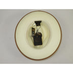 Men's Bruno Capelo Genuine Straw Hat Snap Brim Fedora PANAMA PM591 Ivory
