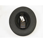 Men's Bruno Capelo Genuine Straw Hat Snap Brim Fedora PANAMA PM592 Black