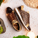 Portici Genuine Crocodile and Lizard Fashion Sneaker Orix / Brown