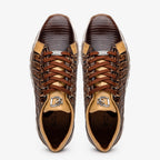 Portici Genuine Crocodile and Lizard Fashion Sneaker Orix / Brown