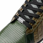 Portici Genuine Crocodile and Lizard Fashion Sneaker Green / Olive