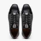 Men's Shoes genuine crocodile and lizard fashion sneaker Portici Gray / Black