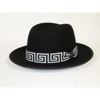 Bruno Capelo Hat Australian Wool Fedora Princeton Elite PRE500 Black White